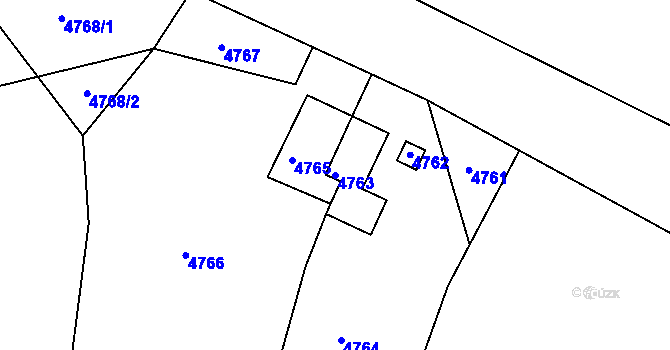 Parcela st. 4763 v KÚ Konice, Katastrální mapa