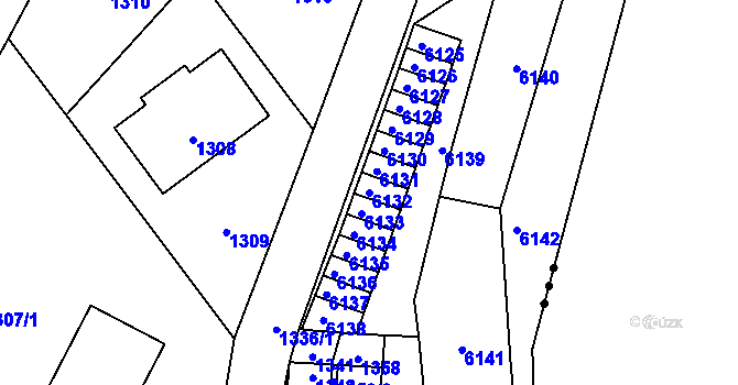 Parcela st. 6132 v KÚ Konice, Katastrální mapa