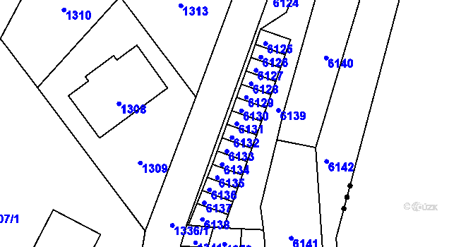 Parcela st. 6131 v KÚ Konice, Katastrální mapa