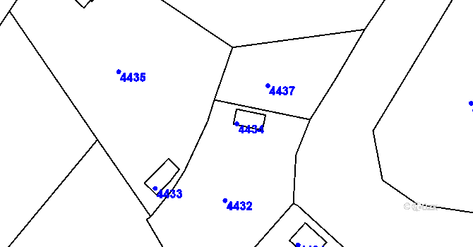 Parcela st. 4434 v KÚ Konice, Katastrální mapa
