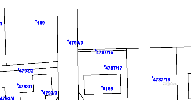 Parcela st. 4787/16 v KÚ Konice, Katastrální mapa