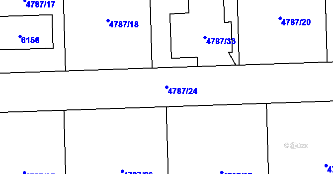 Parcela st. 4787/24 v KÚ Konice, Katastrální mapa