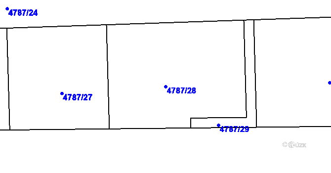 Parcela st. 4787/28 v KÚ Konice, Katastrální mapa