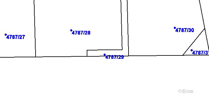 Parcela st. 4787/29 v KÚ Konice, Katastrální mapa
