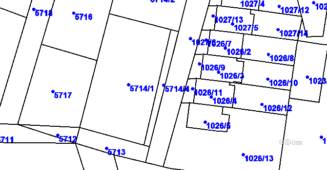 Parcela st. 5714/4 v KÚ Konice, Katastrální mapa