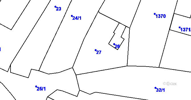 Parcela st. 27 v KÚ Konice u Znojma, Katastrální mapa