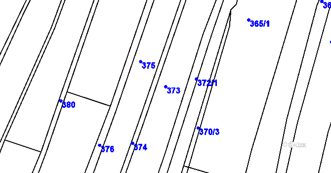 Parcela st. 373 v KÚ Konice u Znojma, Katastrální mapa