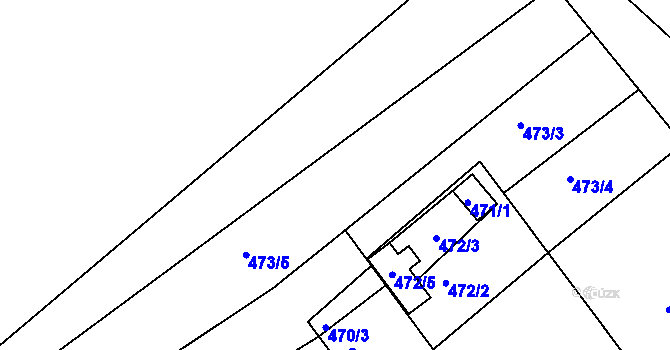 Parcela st. 473/5 v KÚ Konice u Znojma, Katastrální mapa
