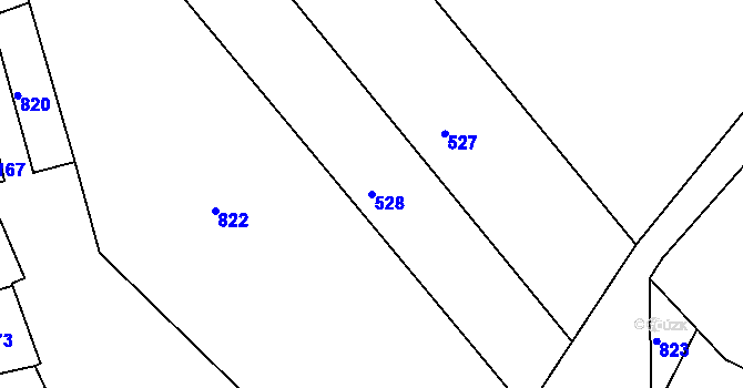 Parcela st. 528 v KÚ Konice u Znojma, Katastrální mapa