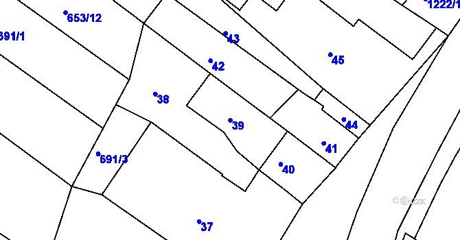 Parcela st. 39 v KÚ Popice u Znojma, Katastrální mapa
