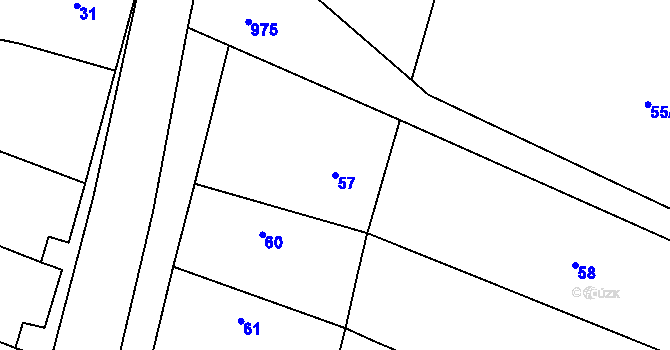 Parcela st. 57 v KÚ Popice u Znojma, Katastrální mapa