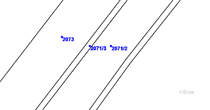 Parcela st. 2071 v KÚ Popice u Znojma, Katastrální mapa
