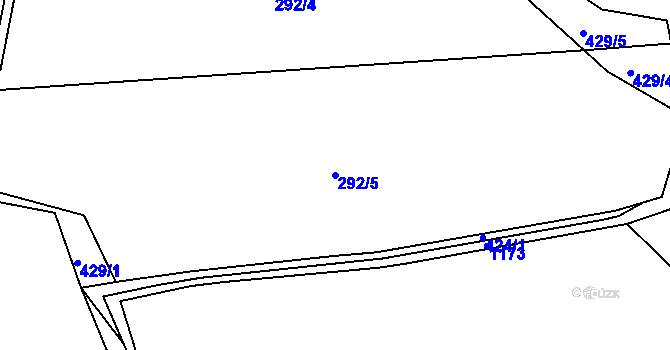 Parcela st. 292/5 v KÚ Konojedy u Úštěku, Katastrální mapa