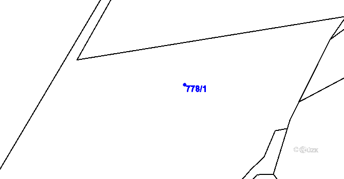 Parcela st. 778/3 v KÚ Konojedy u Úštěku, Katastrální mapa