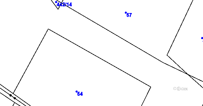 Parcela st. 442/16 v KÚ Ličenice, Katastrální mapa