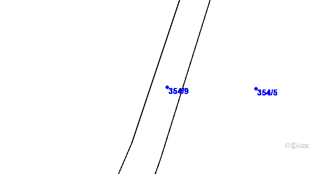 Parcela st. 354/9 v KÚ Doubrava u Aše, Katastrální mapa