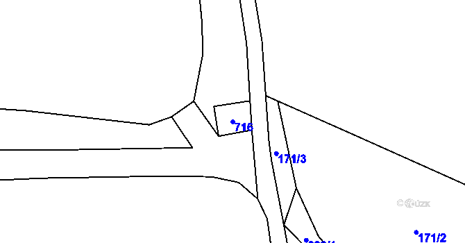 Parcela st. 716 v KÚ Doubrava u Aše, Katastrální mapa