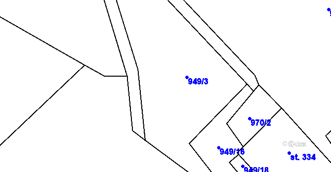 Parcela st. 949/3 v KÚ Podhradí u Aše, Katastrální mapa