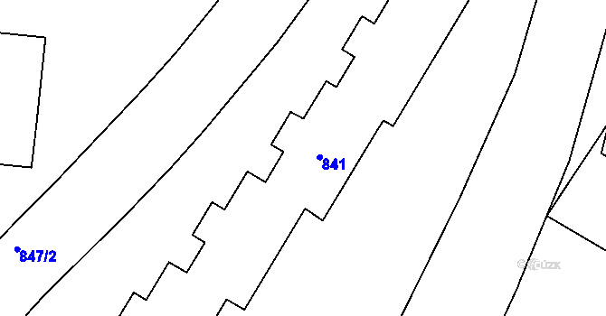 Parcela st. 843 v KÚ Kopřivnice, Katastrální mapa