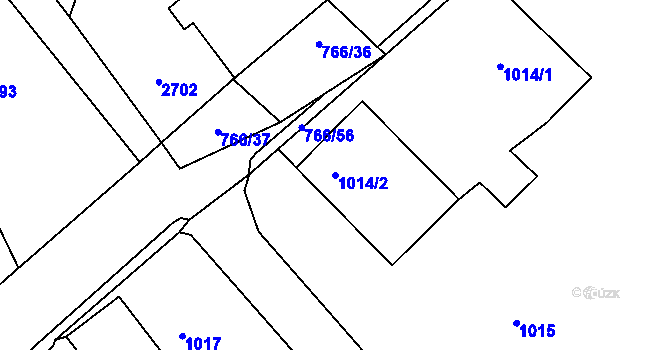 Parcela st. 1014/2 v KÚ Kopřivnice, Katastrální mapa