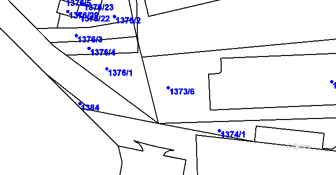 Parcela st. 1373/6 v KÚ Kopřivnice, Katastrální mapa