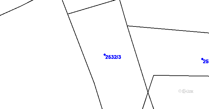 Parcela st. 2532/3 v KÚ Kopřivnice, Katastrální mapa