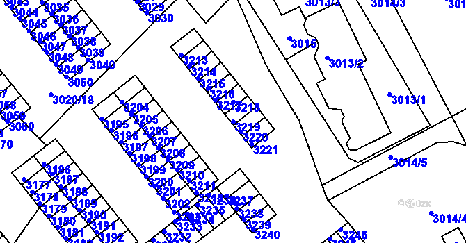 Parcela st. 3219 v KÚ Kopřivnice, Katastrální mapa