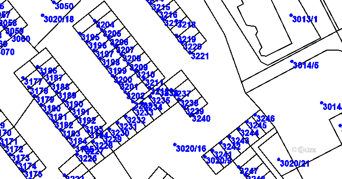 Parcela st. 3237 v KÚ Kopřivnice, Katastrální mapa