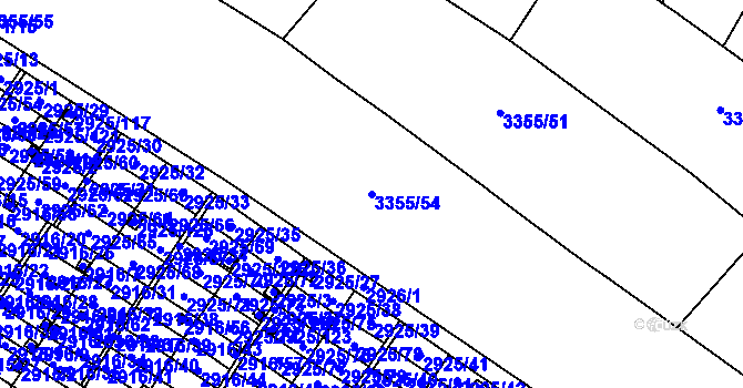 Parcela st. 3355/54 v KÚ Kopřivnice, Katastrální mapa