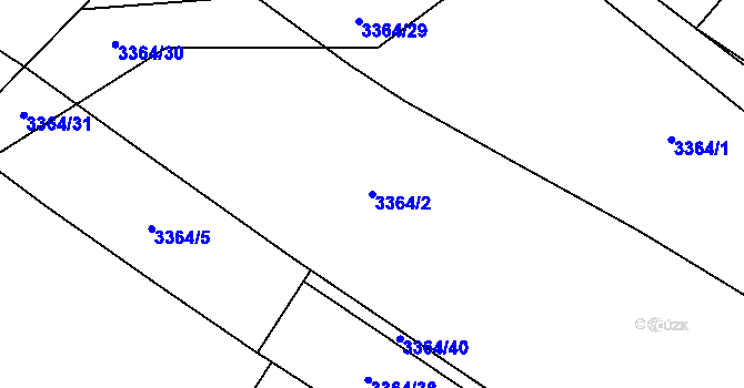 Parcela st. 3364/2 v KÚ Kopřivnice, Katastrální mapa
