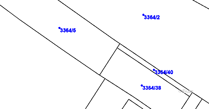 Parcela st. 3364/5 v KÚ Kopřivnice, Katastrální mapa