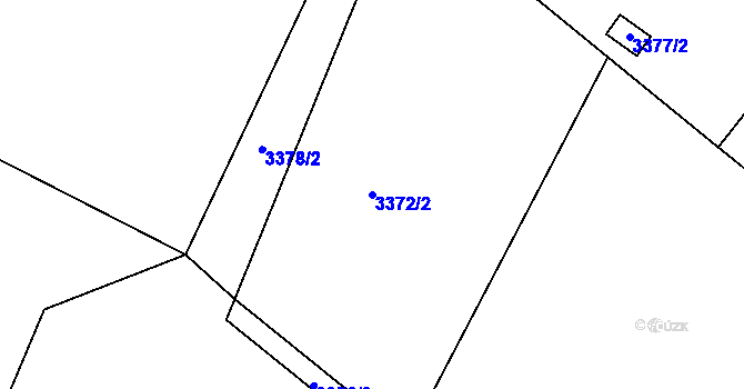 Parcela st. 3372/2 v KÚ Kopřivnice, Katastrální mapa