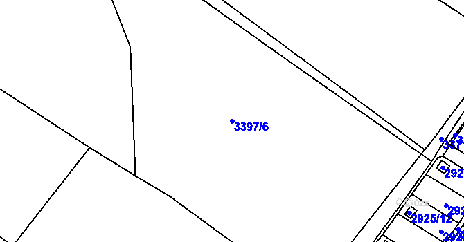 Parcela st. 3397/6 v KÚ Kopřivnice, Katastrální mapa