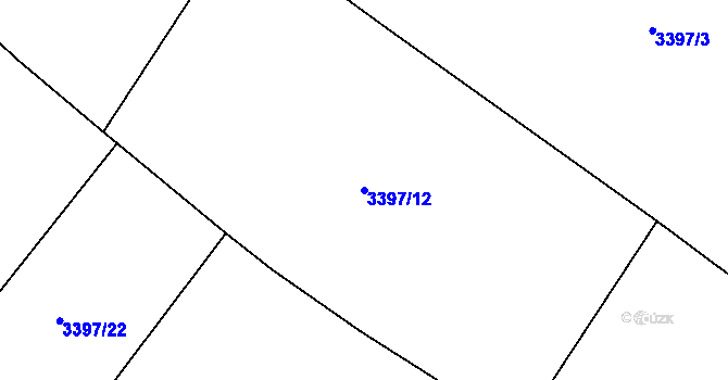 Parcela st. 3397/12 v KÚ Kopřivnice, Katastrální mapa