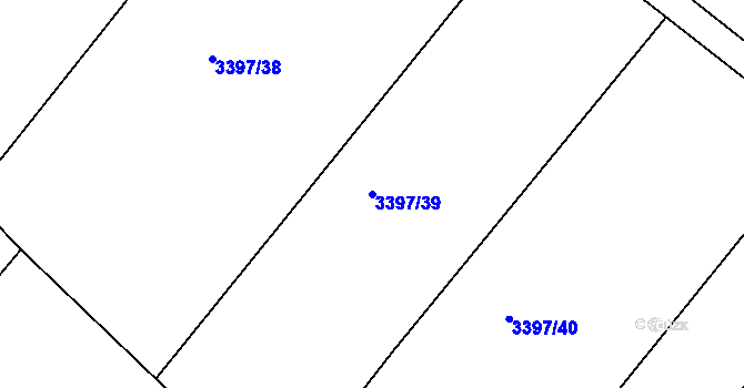 Parcela st. 3397/39 v KÚ Kopřivnice, Katastrální mapa