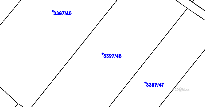 Parcela st. 3397/46 v KÚ Kopřivnice, Katastrální mapa