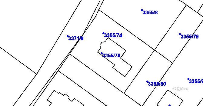 Parcela st. 3355/78 v KÚ Kopřivnice, Katastrální mapa