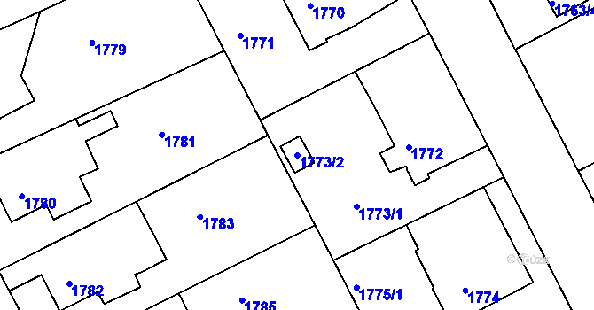 Parcela st. 1773/2 v KÚ Kopřivnice, Katastrální mapa