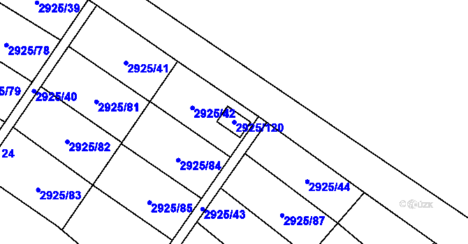 Parcela st. 2925/120 v KÚ Kopřivnice, Katastrální mapa