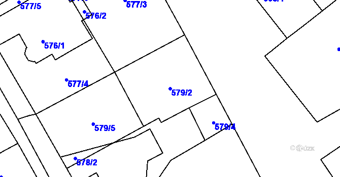 Parcela st. 579/2 v KÚ Kopřivnice, Katastrální mapa