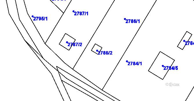 Parcela st. 2786/2 v KÚ Kopřivnice, Katastrální mapa