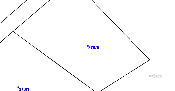 Parcela st. 276/5 v KÚ Korce, Katastrální mapa