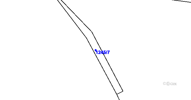 Parcela st. 1245/7 v KÚ Korce, Katastrální mapa