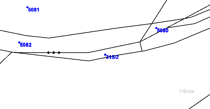 Parcela st. 315/2 v KÚ Kornice, Katastrální mapa