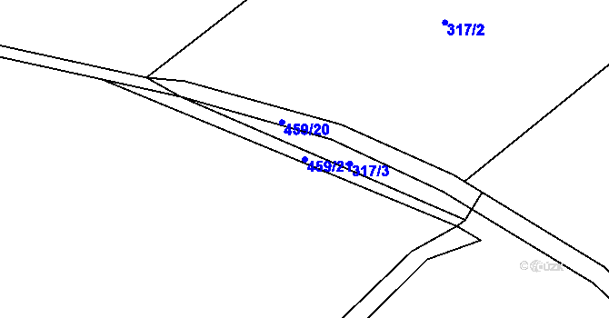 Parcela st. 459/21 v KÚ Kornice, Katastrální mapa