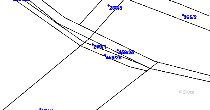 Parcela st. 459/26 v KÚ Kornice, Katastrální mapa