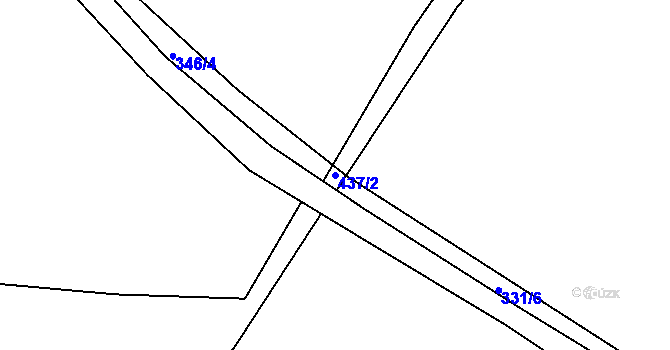 Parcela st. 437/2 v KÚ Kornice, Katastrální mapa