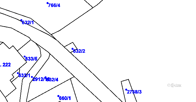 Parcela st. 3217 v KÚ Korouhev, Katastrální mapa