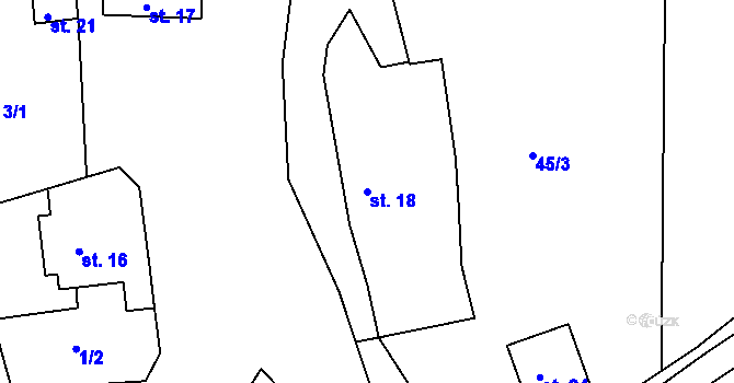 Parcela st. 18 v KÚ Kobylnice nad Svratkou, Katastrální mapa