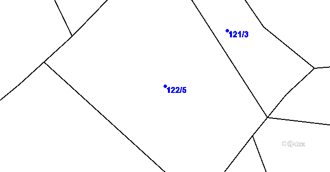 Parcela st. 122/5 v KÚ Kobylnice nad Svratkou, Katastrální mapa